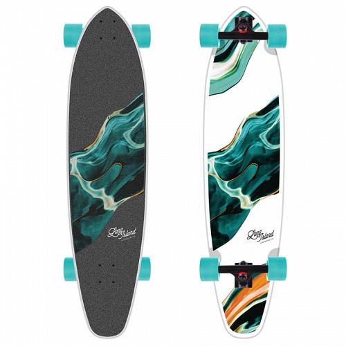 Longboard LONG ISLAND Teal 37.85" Kicktail