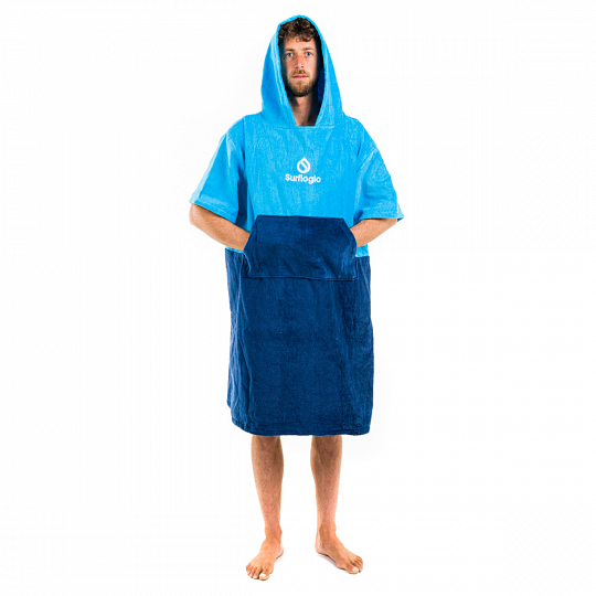 Poncho SURF LOGIC cyan & bleu marine
