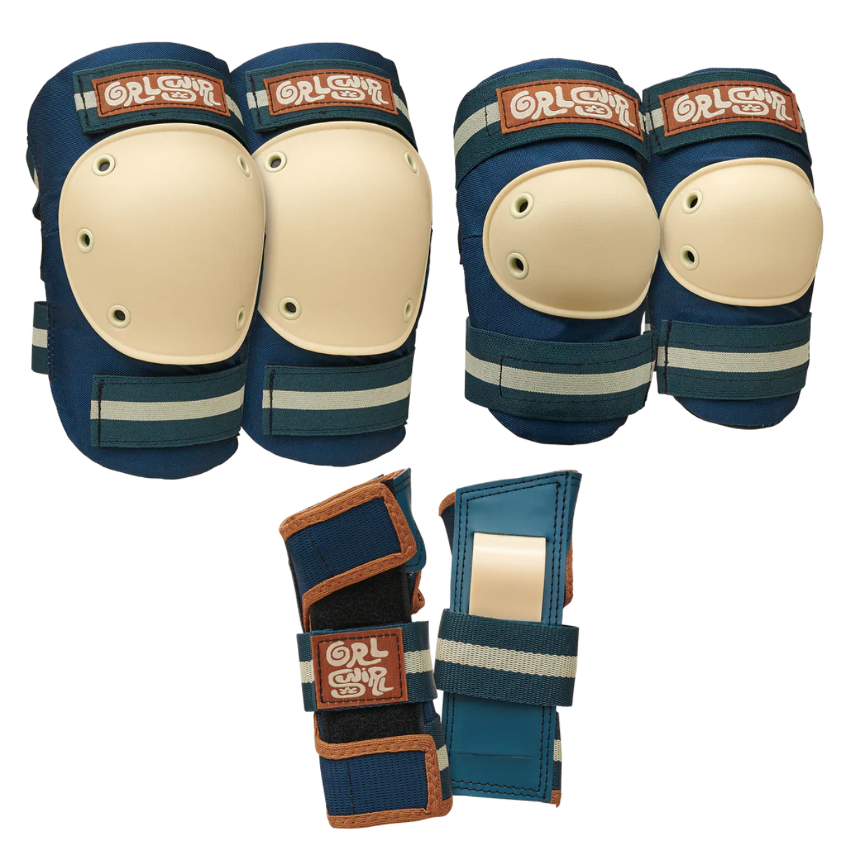 Set 3 Protections Skate TRIPLE EIGHT Grlswirl - Blue